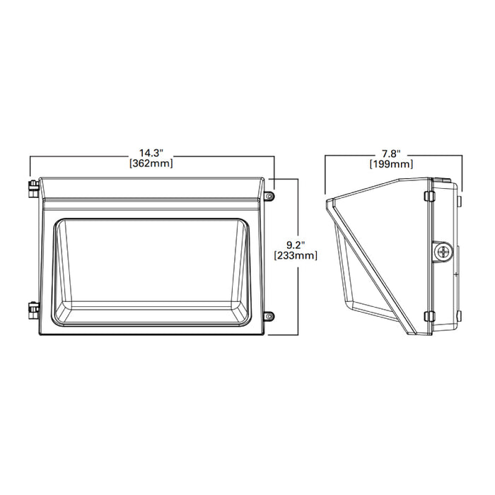 Lumark WPMLED26S Medium LED Wall Pack, 5CCT &Lumens Selectable, 120-347V