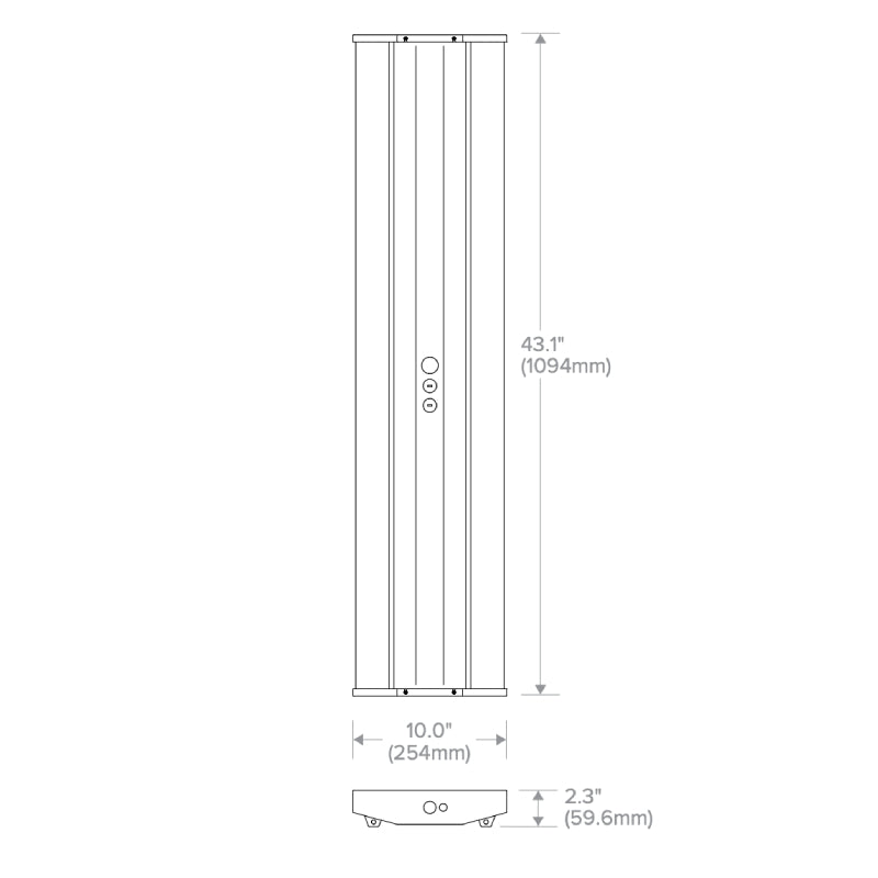 Columbia CLB4 4-ft 301.6W LED Linear High Bay, 5000K, 42000 Lumens, 0-10 Dimming, 120-277V