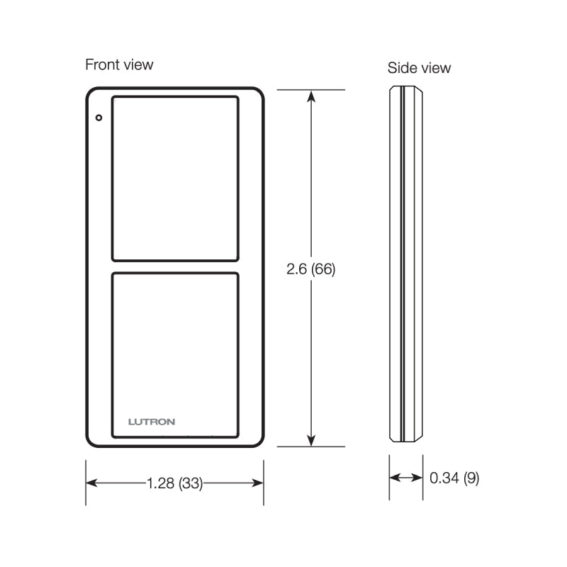 Lutron PJ2-2B Pico 2-Button Wireless Entry Scene Keypad