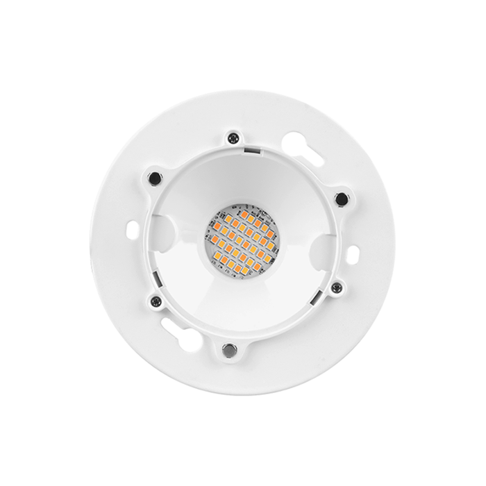 NICOR SureFit DLFv5 4" Ultra Slim 8W/10W/12W Surface Mount LED Downlight, 5CCT & 3 Lumens Selectable, 120V