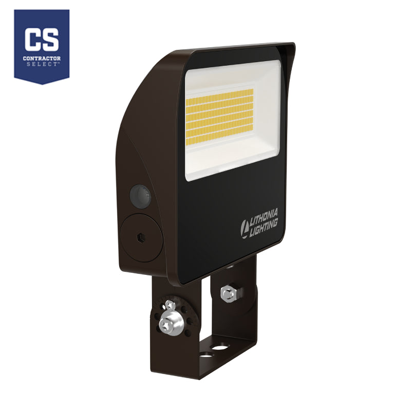Lithonia Contractor Select ESXF2 Alo 56W LED Flood Light with Photocell, Knuckle/Yoke Mount, CCT Selectable