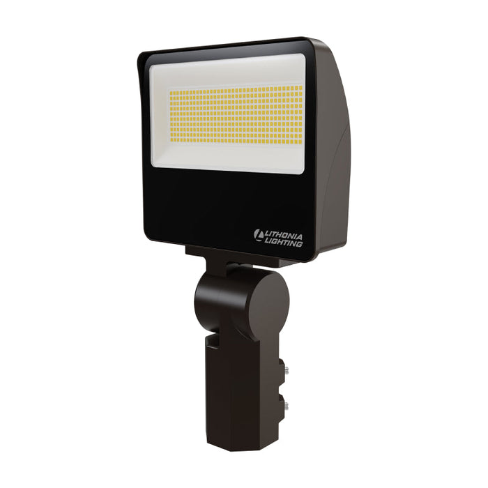 Proyector LED Lithonia Contractor Select ESXF3 Alo de 100 W con fotocélula, montaje articulado/de horquilla, CCT seleccionable, 120-277 V