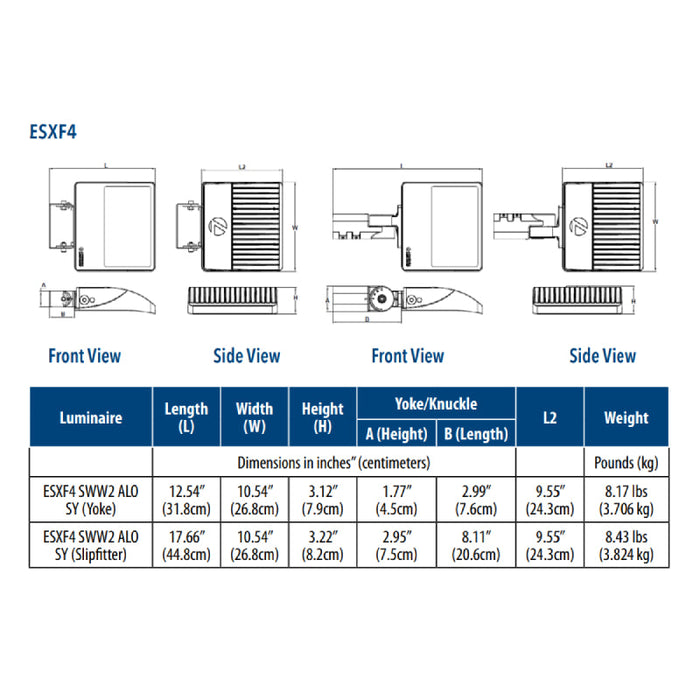 Lithonia Contractor Select ESXF4 Alo 150W LED Flood Light with Photocell, Knuckle/Yoke Mount, CCT Selectable, 120-277V
