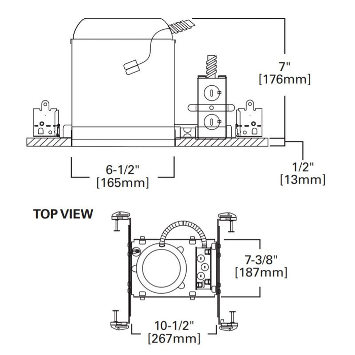 Halo H750ICAT 6" LED IC Air-Tite New Construction Housing