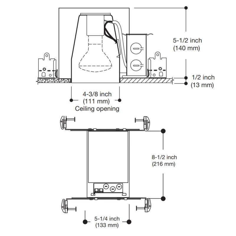 Carcasa de nueva construcción Halo H99ICAT 4" IC AIR-TITE