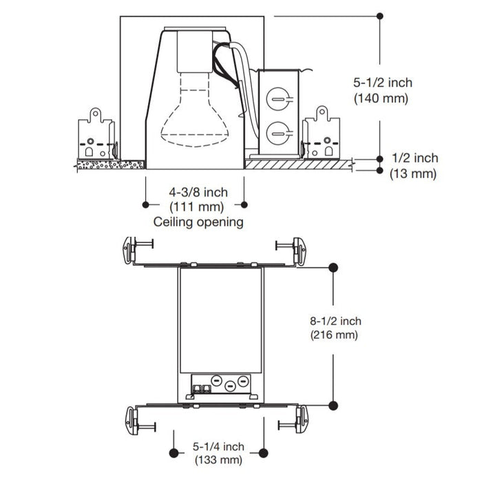 Carcasa de nueva construcción Halo H99ICAT 4" IC AIR-TITE