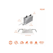 Halo HLA 4" Round Super Adjustable Recessed Canless LED Downlight, 5CCT Selectable, 120V, Matte White