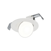 Halo HLA 4" Round Super Adjustable Recessed Canless LED Downlight, 5CCT Selectable, 120V, Matte White