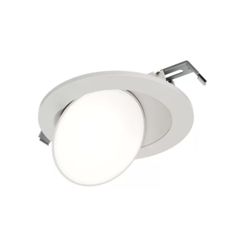 Halo HLA 6" Round Super Adjustable Recessed Canless LED Downlight, 5CCT Selectable, 120V, Matte White