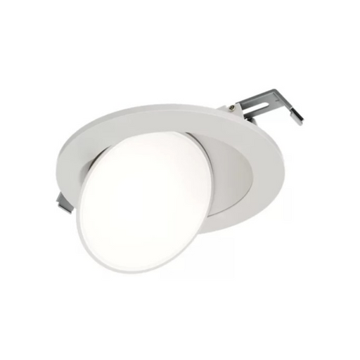 Halo HLA 6" Round Super Adjustable Recessed Canless LED Downlight, 5CCT Selectable, 120V, Matte White