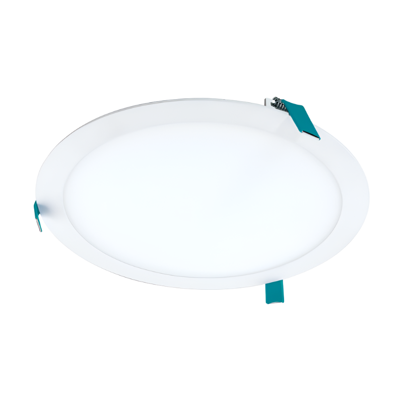 Foco empotrable LED Halo HLB de 12" delgado sin carcasa con lente, controlador remoto y caja de conexiones