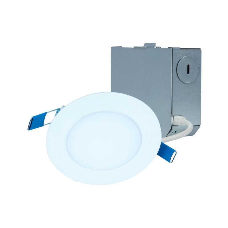 Halo HLBE4 4" Ultra-Slim LED Downlight, New Construction/Remodel Integrated LED Recessed Light Kit, 3000K, 600 Lumens, 120V