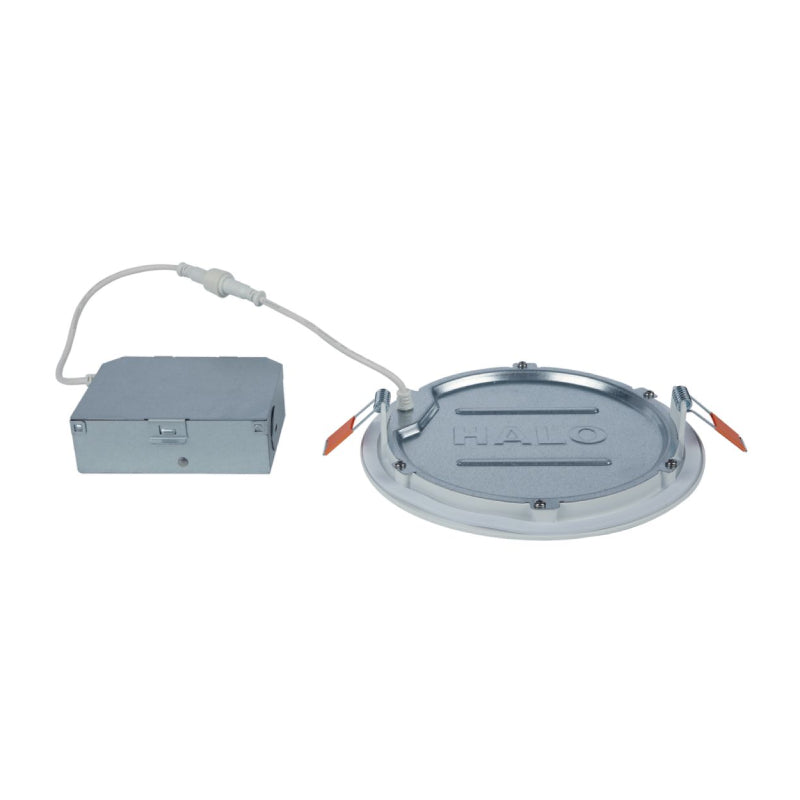 Halo HLBE6 6" Ultra-Slim LED Downlight, New Construction/Remodel Integrated LED Recessed Light Kit, 3000K, 900 Lumens, 120V