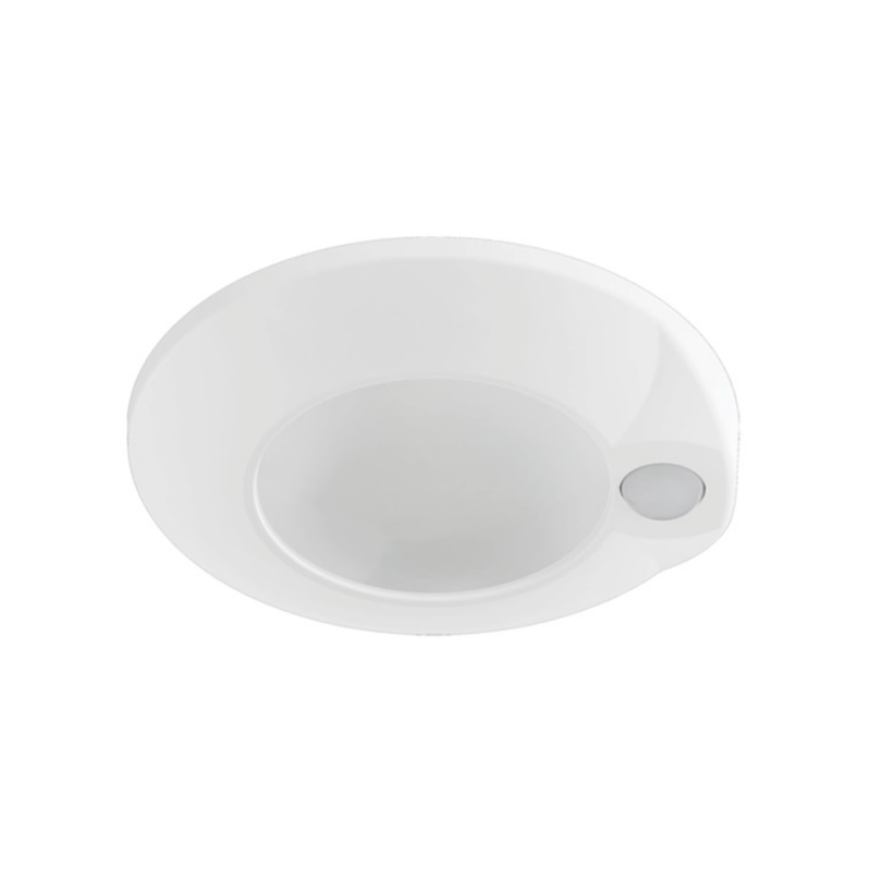Halo HLCEMS 4" Surface Mount LED Disk Light with Integrated Motion Sensor, 5CCT Selectable, 1075 Lumens, 120V, Matte White, California Version