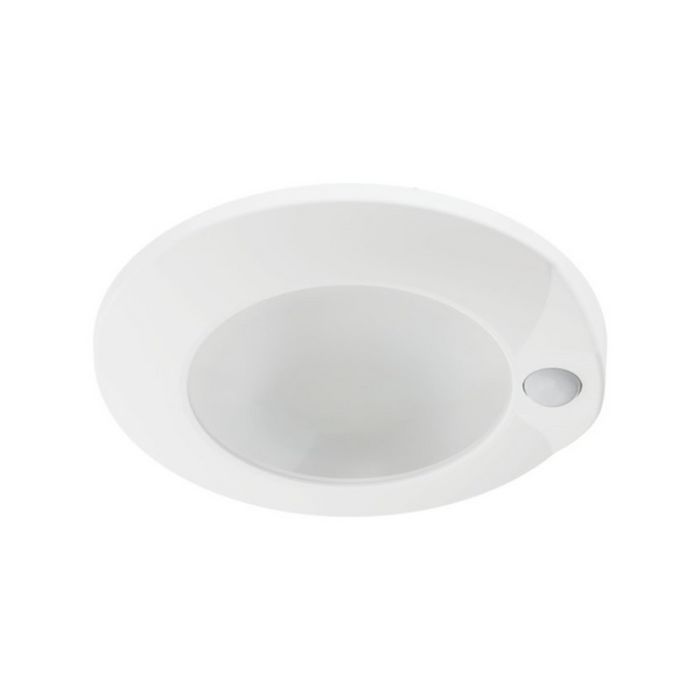 Halo HLCEMS 6" Surface Mount LED Disk Light with Integrated Motion Sensor, 5CCT Selectable, 1305 Lumens, 120V, Matte White, California Version