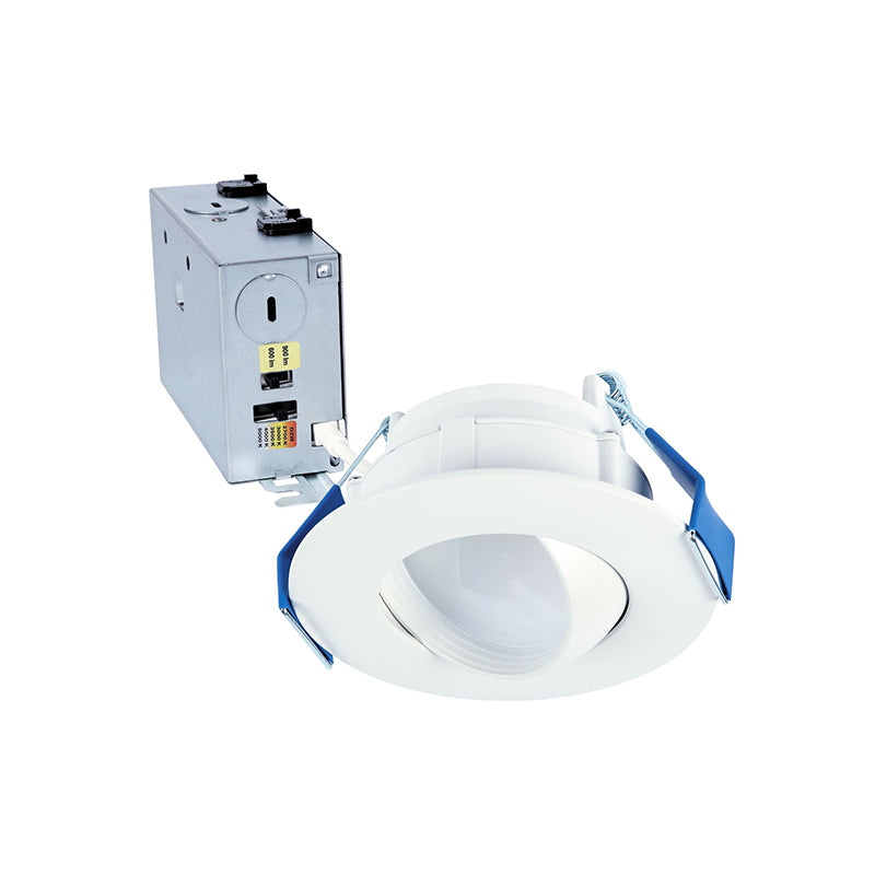 Halo RA4LS 4" Baffle Adjustable Canless LED Downlight, Lumen & CCT Selectable, Dimmable, 120V, Title 24