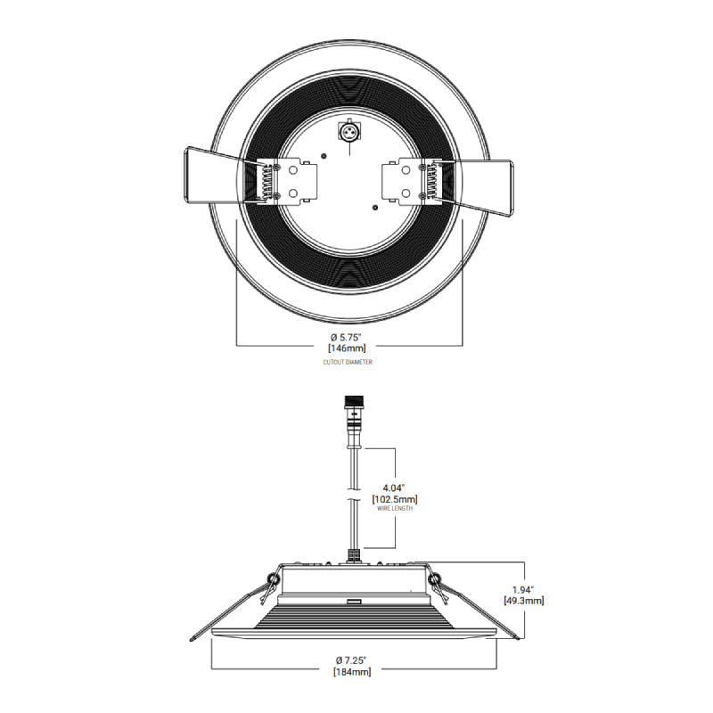 Halo RL606 6" Canless Recessed Downlight, 600 Lumens CCT Selectable, D2W, Dimmable 120V, Matt White
