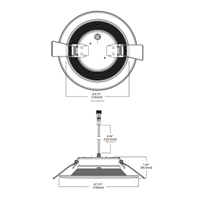 Foco empotrable Halo RL606 de 6", 600 lúmenes, CCT seleccionable con atenuación a cálido, blanco