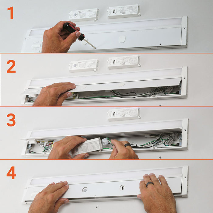 Halo HU30M 48" Modular High Performance LED Under Cabinet, 5CCT Selectable with Dim2Warm, 120-277V