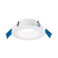 Foco empotrable LED Halo RL4 de 4", sin carcasa, con lúmenes/CCT seleccionables y atenuación cálida.