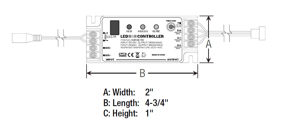 Nora NARGB-760 24V RGB Controller