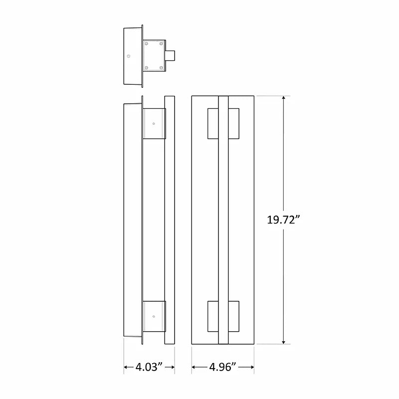 Westgate CRE-MP-03 Crest 5W/10W/15W/20W 20" Tall, CCT Selectable LED Wall Sconce, Up to 1800 Lm, 120-277V