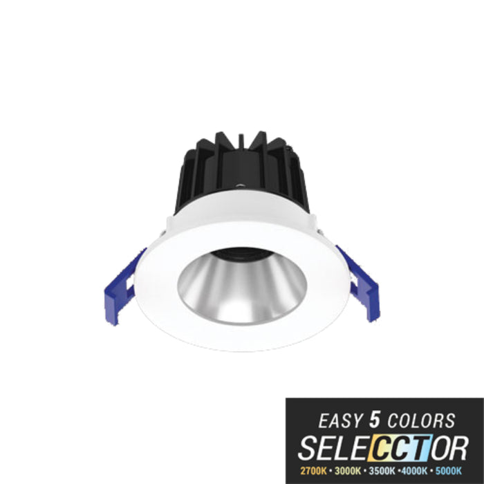 Elite RL271-CCT-600L 2" Round LED Recessed Fixture with Changeable Reflector, 600 Lumen, CCT Selectable