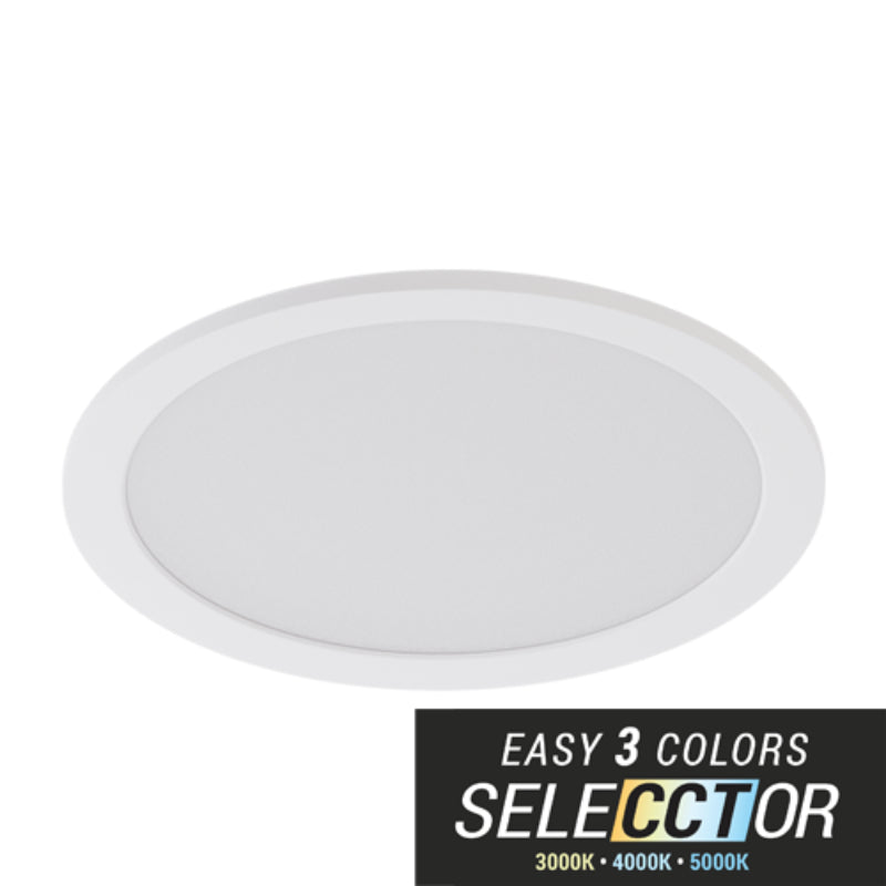 Elite RL992 9" Round 18W LED Slim Surface Mount, 3CCT Selectable, 1500 Lumens, 120V