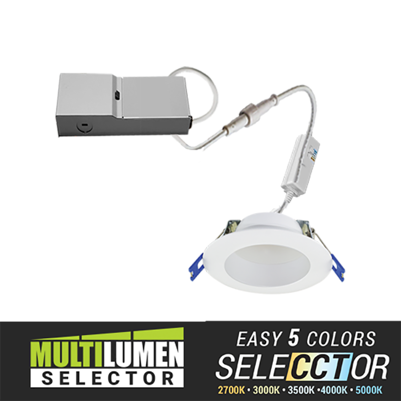 Elite RPL428 4" Round Smooth Reflector LED Downlight, Lumens & 5CCT Selectable