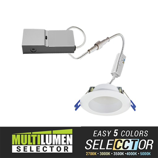 Elite RPL428 4" Round Smooth Reflector LED Downlight, Lumens & 5CCT Selectable