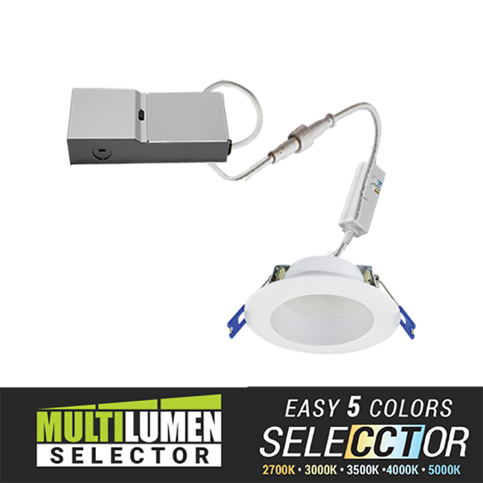 Elite RPL428 4" Round Smooth Reflector LED Downlight, Lumens & 5CCT Selectable