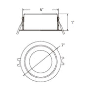 Elite RPL664-ML-CCT 6" Round Adjustable LED Downlight, 5CCT & Lumen Selectable