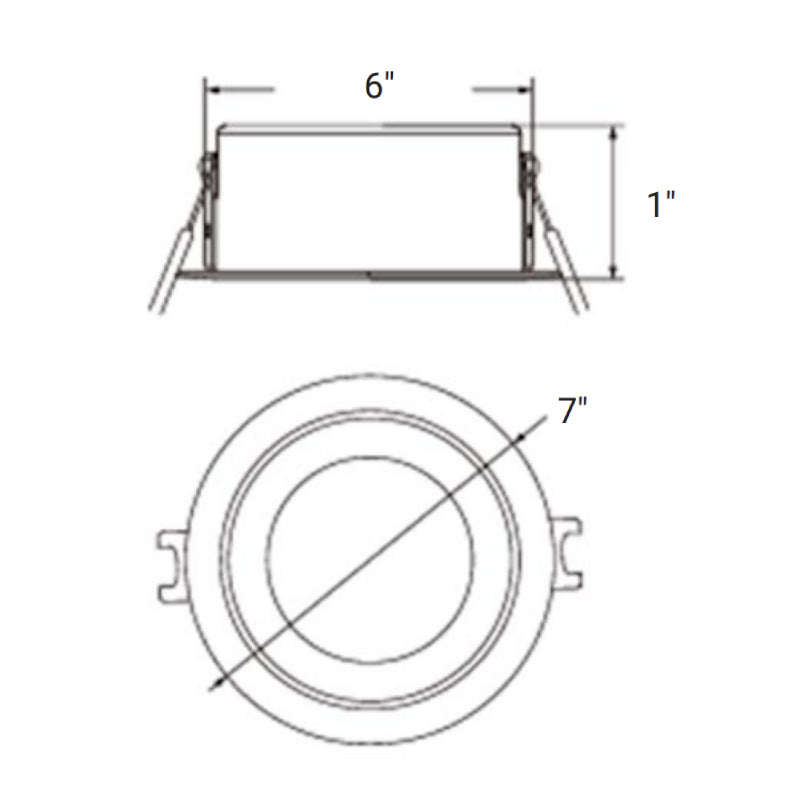 Elite RPL664-ML-CCT 6" Round Adjustable LED Downlight, 5CCT & Lumen Selectable