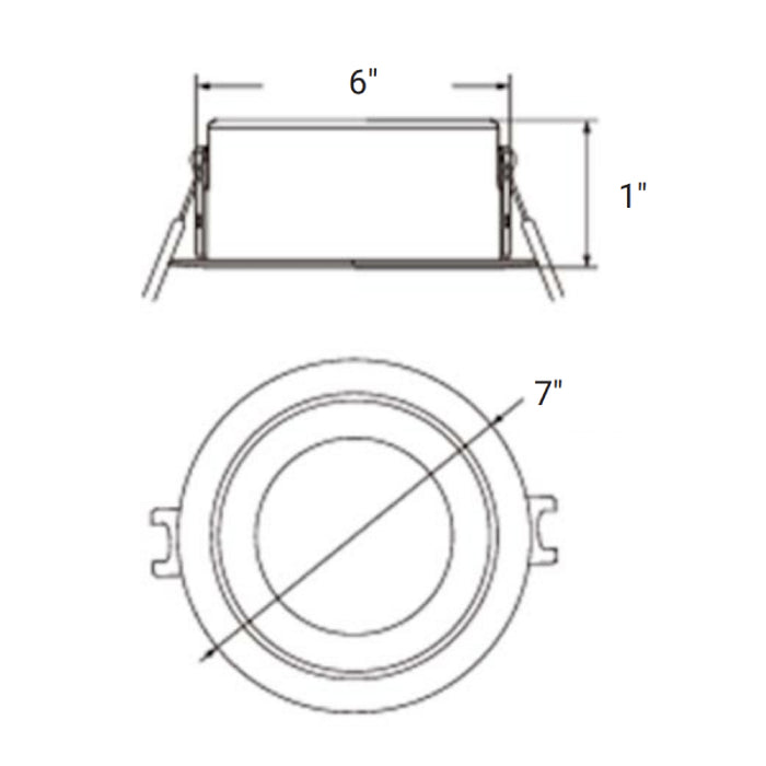 Elite RPL664-ML-CCT 6" Round Adjustable LED Downlight, 5CCT & Lumen Selectable