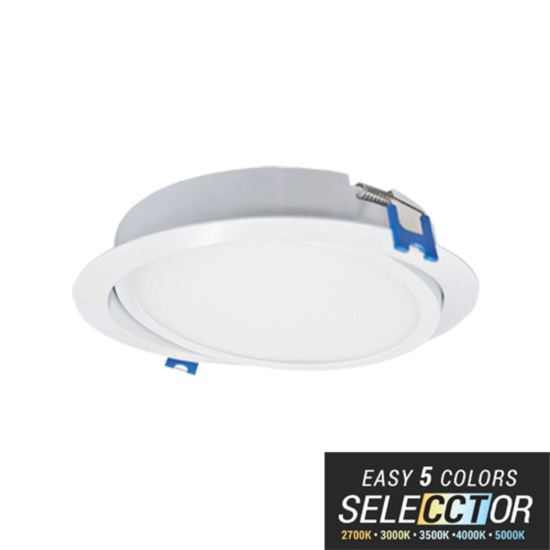 Elite RPL664-ML-CCT 6" Round Adjustable LED Downlight, 5CCT & Lumen Selectable