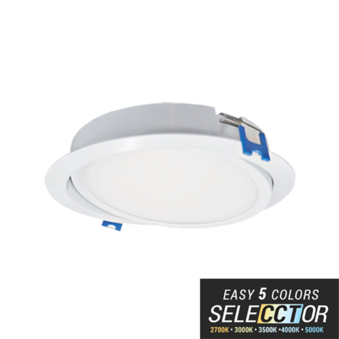 Elite RPL664-ML-CCT 6" Round Adjustable LED Downlight, 5CCT & Lumen Selectable