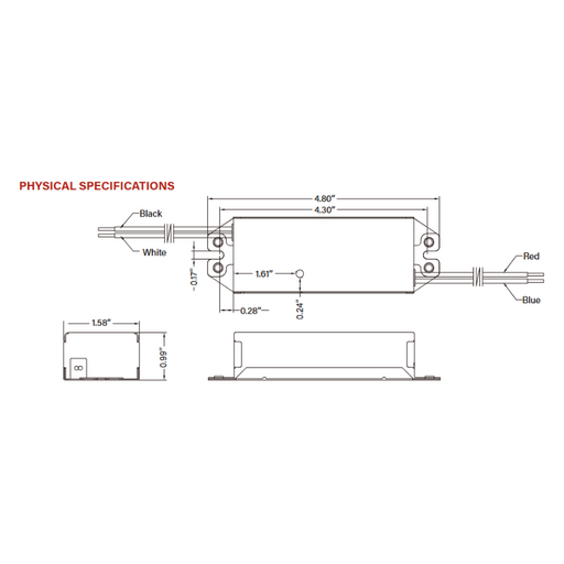 Keystone KTLD-24-UV-24V 24W Constant Voltage LED Driver
