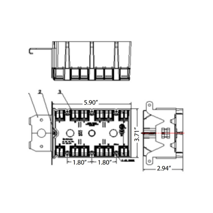 Energetic EPB-3G49 49 cu Three-Gang Adjustable-Depth Electrical Deep Switch and Outlet Box