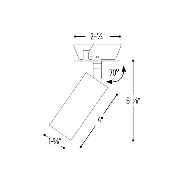 Nora NIOP-1RCY 1" iPOINT LED Round Cylinder Monopoint, 4000K, 750 Lumens