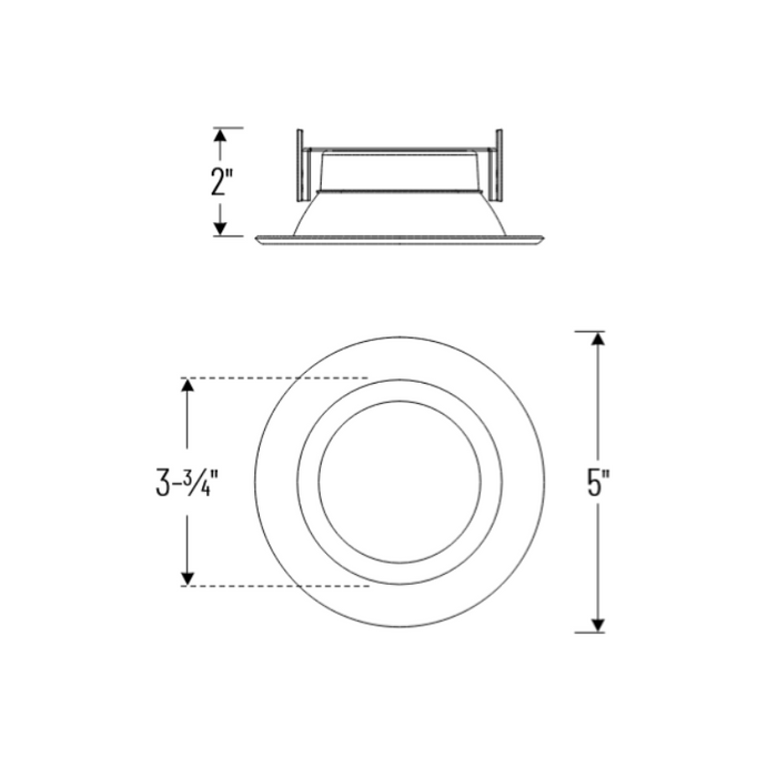 Nora NOXAC-431TW 4" AC Onyx 11.5W LED Round Retrofit Reflector, 5CCT Selectable, 120V