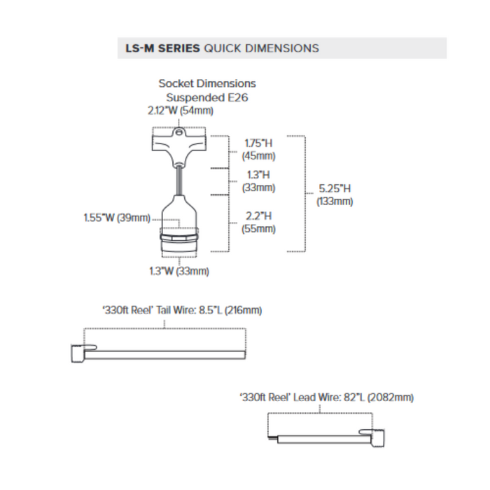 American Lighting LS-MS 330-ft 165 Lamps E26 Commercial Grade String Light