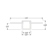 Nora NATL2-C29W 4-ft Trimless Channel for 24V COB Tape Light