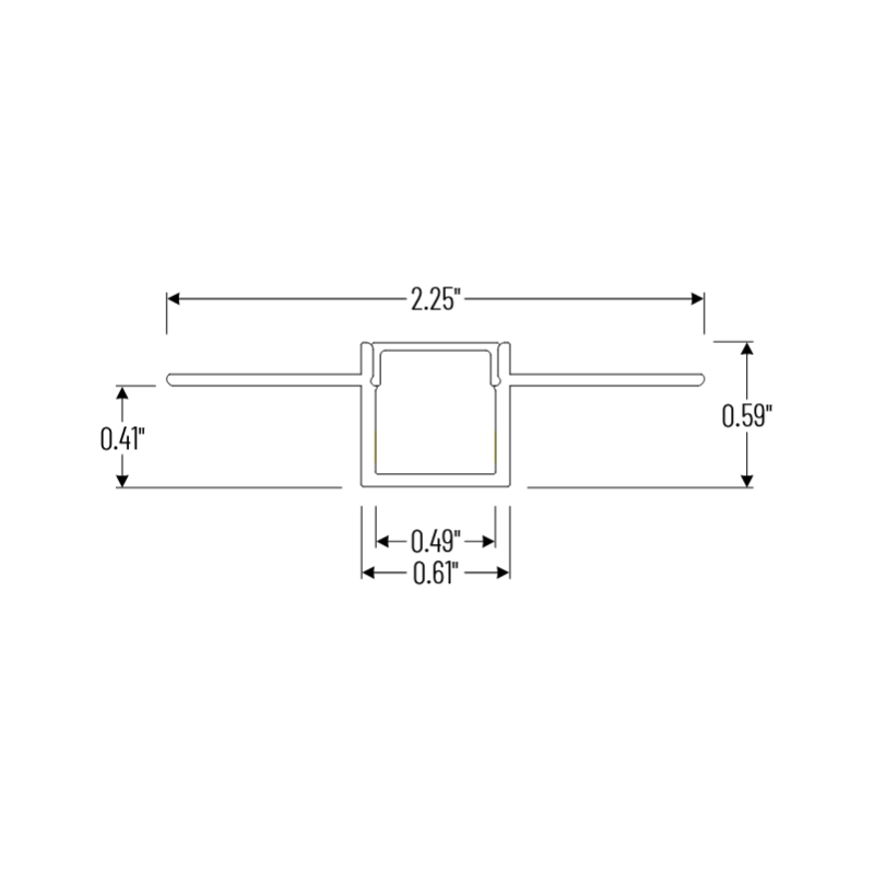 Nora NATL2-C29W 4-ft Trimless Channel for 24V COB Tape Light
