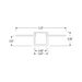 Nora NATL2-C29W 4-ft Trimless Channel for 24V COB Tape Light