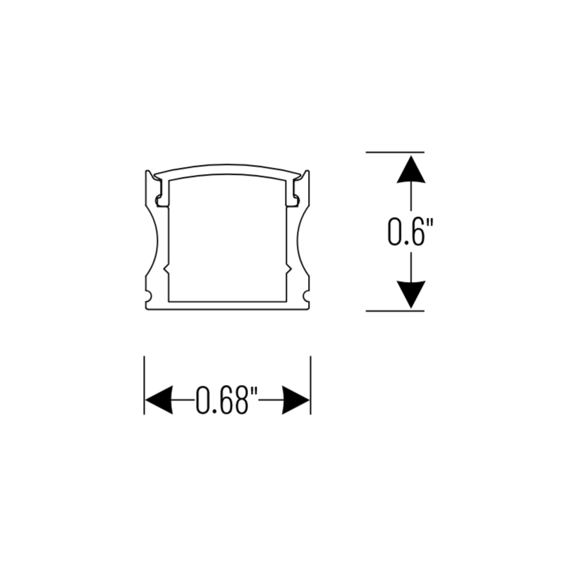 Nora NATL2-C26A 4-ft Deep Channel for Tape Light
