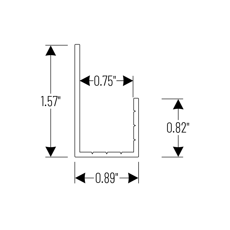 Nora NATL-C27A 4-ft J-Style Channel for Tape Light