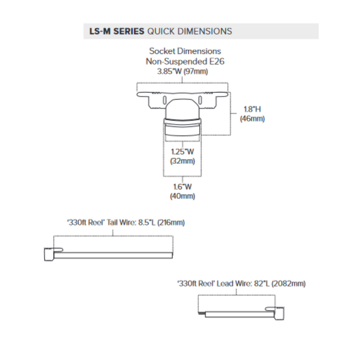 American Lighting LS-M 330-ft 165 Lamps E26 Commercial Grade String Light