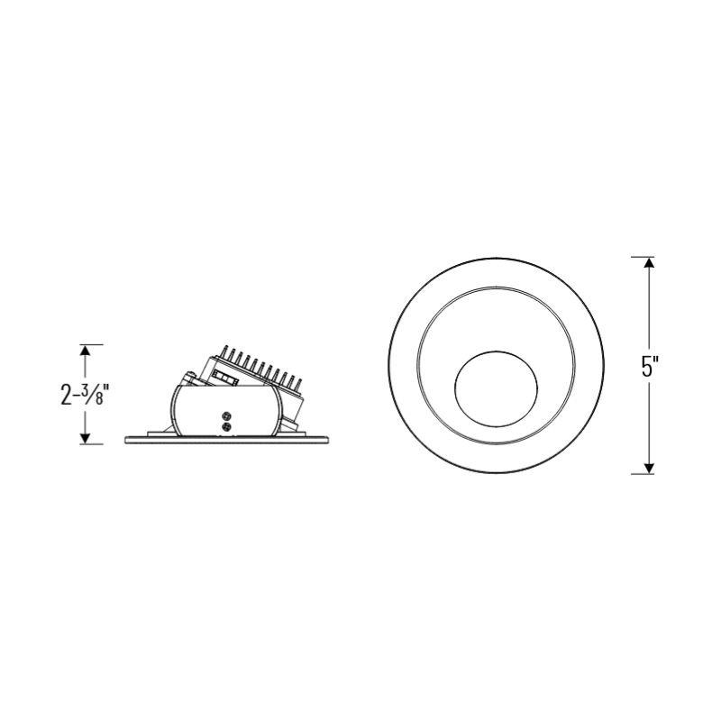 Nora NOXAC-4RWTW 4" AC Onyx 11W LED Round Wall Wash Retrofit, 5CCT Selectable, 120V, White Finish