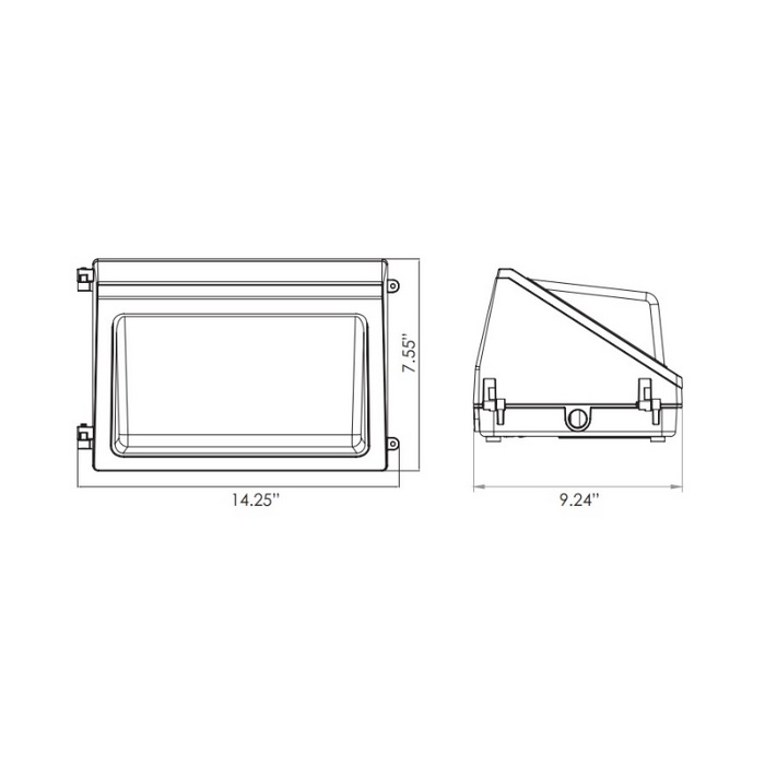 Energetic E4WPA 45W/65W/75W LED Wall Pack, CCT Selectable, 120-277V, Bronze Finish