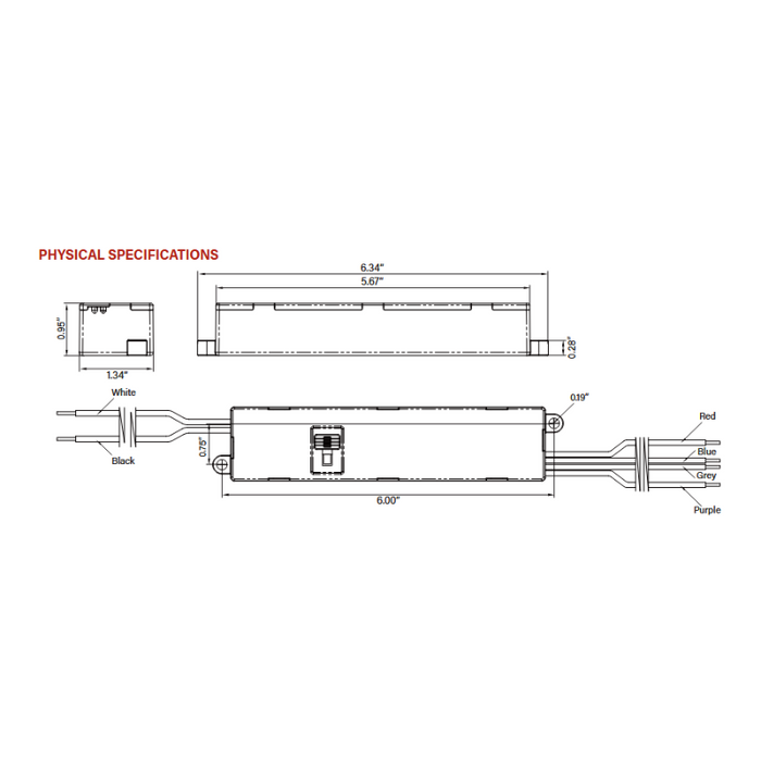 Keystone KTLD-25-UV-PS600 25W Power Select Constant Current LED Driver